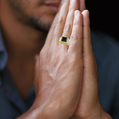 Christian Faith Two Tone Plated Cross Ring - With God All Things Are Possible
