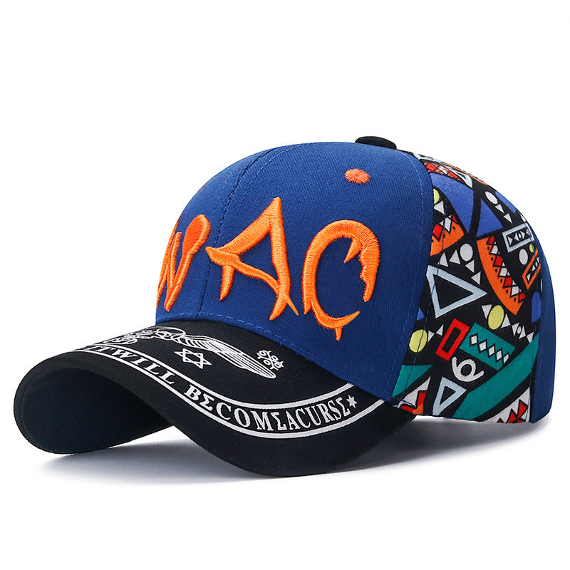 Letter-Printed Embroidered Cotton Baseball Cap