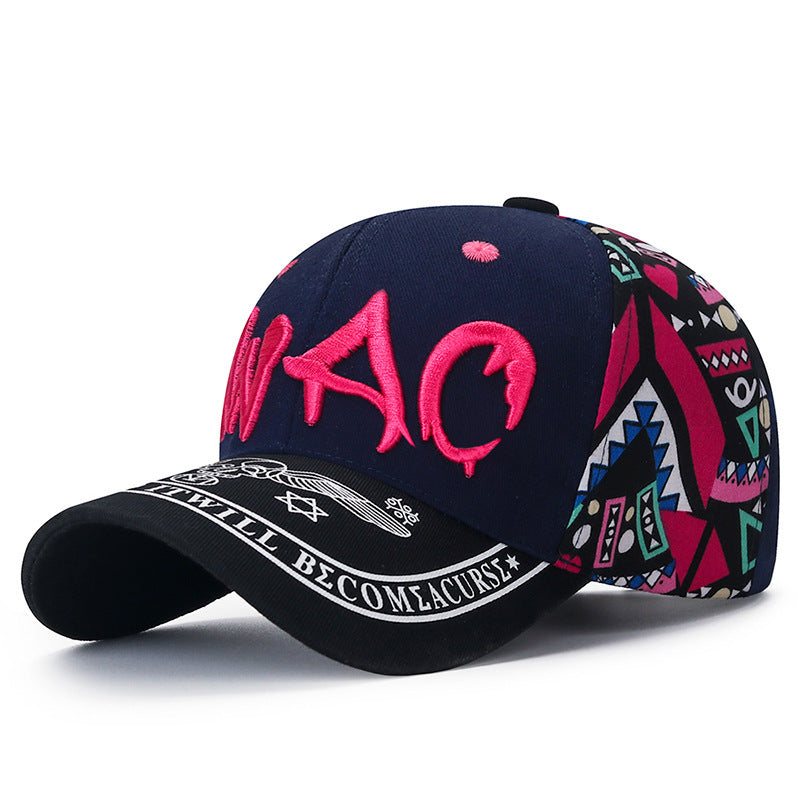 Letter-Printed Embroidered Cotton Baseball Cap