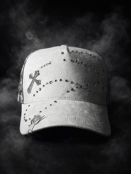 Bible Long Chain White Cap