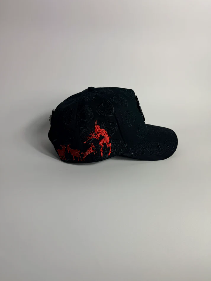 Black Snapback with Suede Brim