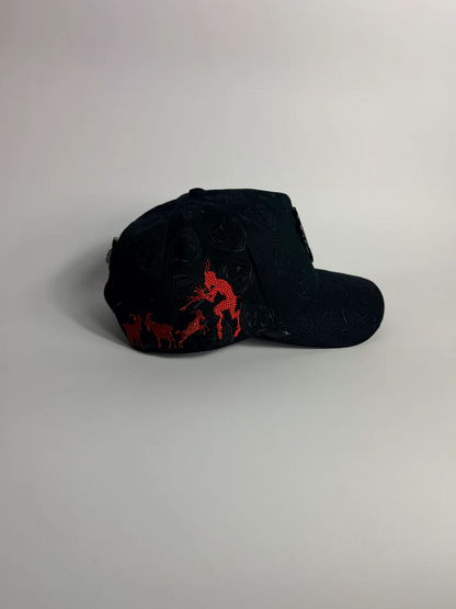 Black Snapback with Suede Brim