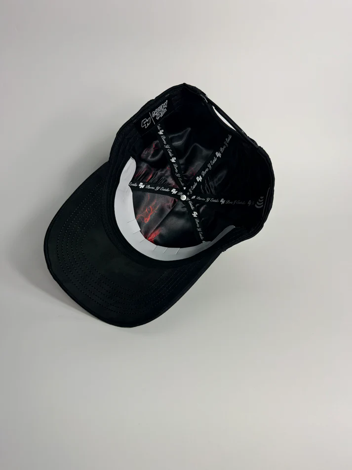 Black Snapback with Suede Brim
