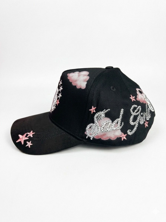 Y2K Rhinestone Snapback – Pink Cloud