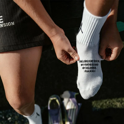 Biblical Quote Grip Soccer Unisex Socks: Walk Daily in Divine Guidance