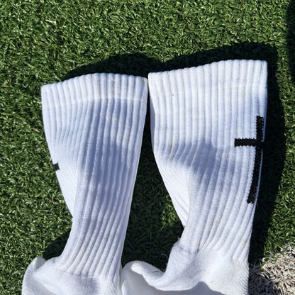 Biblical Quote Grip Soccer Unisex Socks: Walk Daily in Divine Guidance