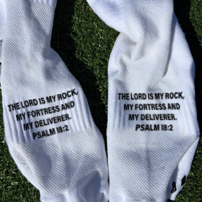 Biblical Quote Grip Soccer Unisex Socks: Walk Daily in Divine Guidance