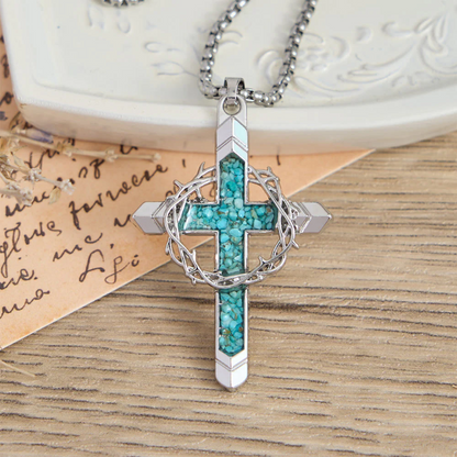 FREE Today: Thorn-Wrapped Inlaid Cross Pendant Necklace: A Symbol of Christ’s Sacrificial Love