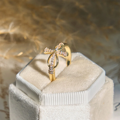 FREE Today: Golden/Silver Mobius Cross Ring: Carry His Grace in Daily Wear