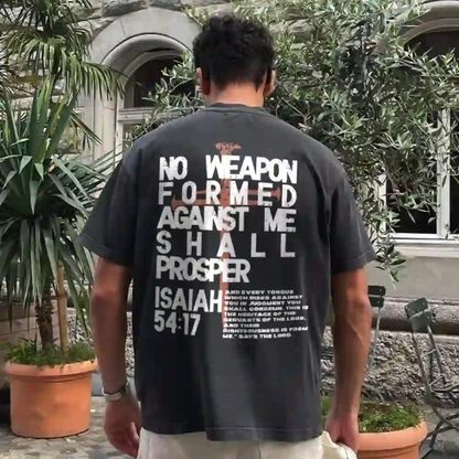 No Weapon Formed Against Me Graphic Unisex Washed T-Shirt