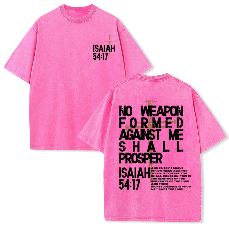 No Weapon Formed Against Me Graphic Unisex Washed T-Shirt