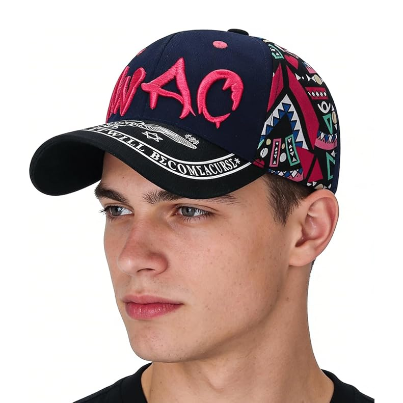 Letter-Printed Embroidered Cotton Baseball Cap