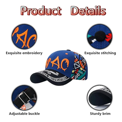 Letter-Printed Embroidered Cotton Baseball Cap