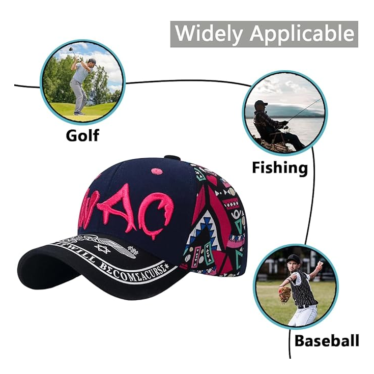 Letter-Printed Embroidered Cotton Baseball Cap