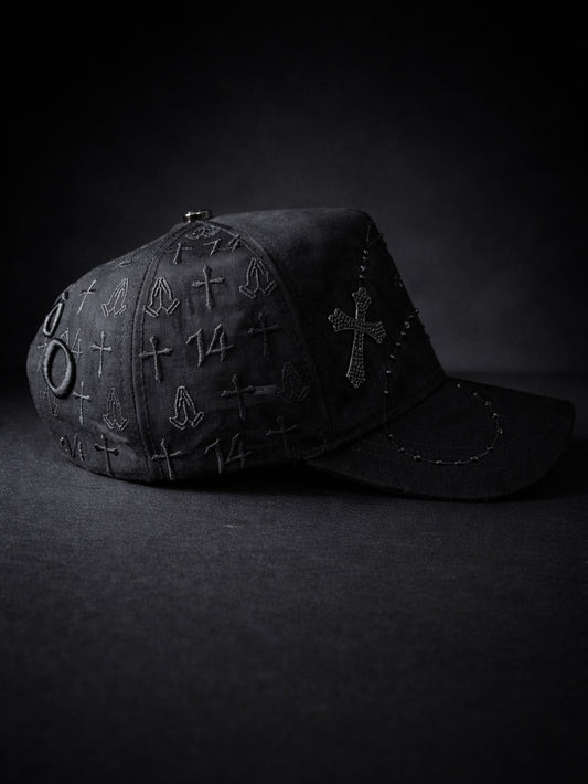 Bible Long Chain Black Cap